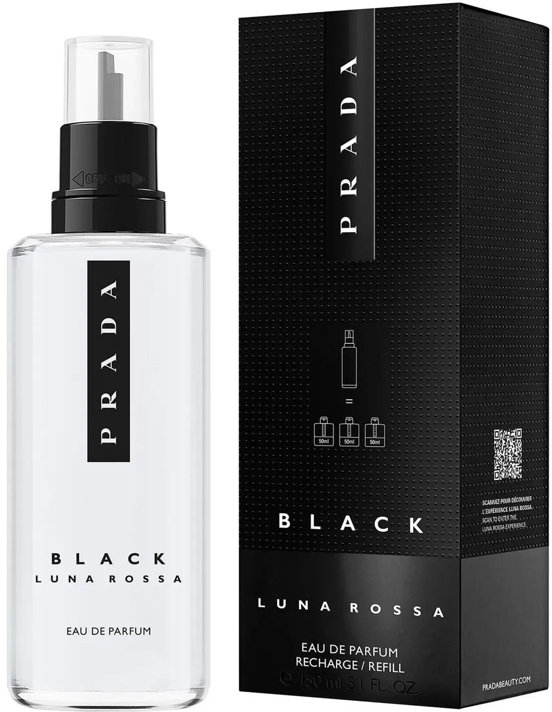 Prada Luna Rossa Black Eau de Parfum - 150 ml Refill